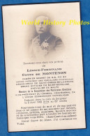 Faire Part De Décés - Léonce Ferdinand Comte De MONTENON Camérier Secret De Sa Sainteté Pie X - Pape Uniforme Médaille - Décès