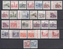 Yugoslavia Republic 1971,1972,1973 Definitive Stamps With Some Variations, Mint Never Hinged - Neufs