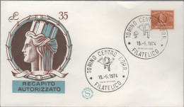 ITALIA - ITALY - ITALIE - 1974 - 35 Recapito Autorizzato - FDC Filagrano - FDC