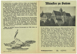 Abbaye Cistercienne De SALEM (près Du Lac De Constance) - Document (21,2 X 15,2 Cm Ouvert) /GP81 - Tourism Brochures