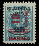 MEMEL 1923 Nr 230III Ungebraucht X881F6A - Memelgebiet 1923