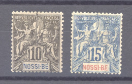 Nossi-Bé  :  Yv  31-32  * - Unused Stamps