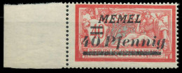 MEMEL 1922 Nr 60 Postfrisch SRA X8878DE - Memelland 1923