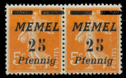 MEMEL 1922 Nr 58 Postfrisch WAAGR PAAR X88792A - Memel (Klaïpeda) 1923