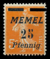 MEMEL 1922 Nr 58 Postfrisch X887942 - Memel (Klaipeda) 1923