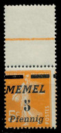 MEMEL 1922 Nr 52 Postfrisch ORA X887A16 - Memel (Klaipeda) 1923