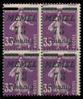 MEMEL 1922 Nr 62 Postfrisch VIERERBLOCK X887B12 - Memelgebiet 1923