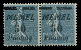 MEMEL 1922 Nr 61b Postfrisch WAAGR PAAR X887B7A - Memel (Klaipeda) 1923