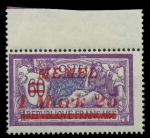 MEMEL 1922 Nr 65 Postfrisch ORA X887C32 - Memelgebiet 1923