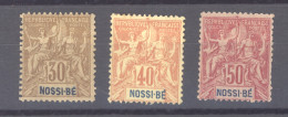 Nossi-Bé  :  Yv  35-37  * - Unused Stamps