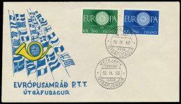 ISLAND 1960 Nr 343-344 BRIEF FDC X0894E6 - Lettres & Documents