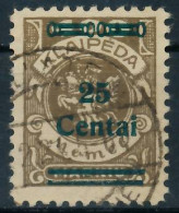 MEMEL 1923 Nr 220I Gestempelt Gepr. X472DC2 - Memel (Klaipeda) 1923