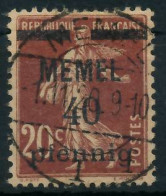 MEMEL 1920 Nr 22a Gestempelt Gepr. X4730A2 - Memelland 1923