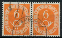 BRD BUND DS POSTHORN Nr 126 Gestempelt WAAGR PAAR X69B7FE - Used Stamps