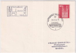 Zumst. 360 / Mi. 701 Karte Mit Automabilpost Sonderstempel A952 - Zürcher Sechseläuten 1964 - Poststempel