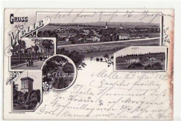 39063811 - Melle, Lithographie Mit 5 Abbildungen Gelaufen, Mit Marke Und Stempel Von 1899. Oxydationsspuren Rechter Ran - Bissendorf