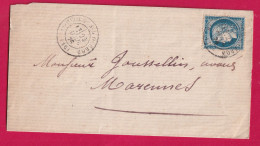 N°60 CAD TYPE 17 ST GEORGES OLERON CHARENTE INFERIEURE POUR MARENNES LETTRE - 1849-1876: Klassieke Periode