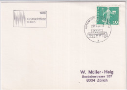 Zumst. 356 / Mi. 697 Karte Mit Automabilpost Sonderstempel A1030 - 1966 Seenachtfest Zürich - Postmark Collection