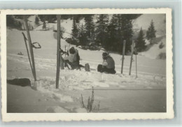 12085811 - Ski Privatfoto  Rast Der Skilaeufer  Ca 1936 - Sonstige & Ohne Zuordnung