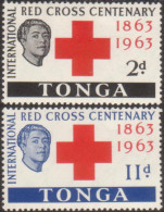 Tonga 1963 SG141-142 Red Cross Set MLH - Tonga (1970-...)