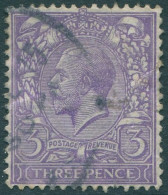 Great Britain 1912 SG375 3d Violet KGV #2 FU (amd) - Unclassified