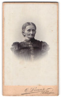 Fotografie Otto Lorenz, Solingen, Kaiserstrasse 259, Portrait ältere Dame Im Hübschen Kleid  - Personnes Anonymes