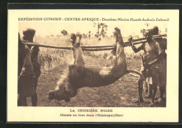 AK Expédition Ciroen, La Croisière Noire, Chasse Au Lion Dans L`Oubangui-Chari, Grosswildjagd  - Hunting