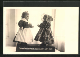 AK Südlausitzer Volkstracht, Puppen In Tracht Der Bürgermädchen Anno 1822  - Usados