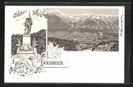 Lithographie Innsbruck, Andreas Hofer Denkmal, Totalansicht  - Sonstige & Ohne Zuordnung