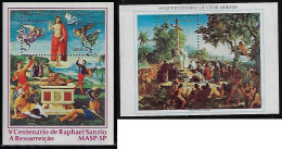 Brazil 1983 Souvenir Sheet 500 Years Birth Of Rafael Sanzio + 150 Years Birth Of Victor Meirelles Mint Painting Painter - Sonstige & Ohne Zuordnung