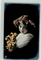39689311 - Nr. 2519 Kind Maedchen Blueten Im Haar  Handkoloriert - Photographie