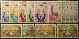 R2253/838 - TOGO - 1959 - SERIE COMPLETE - N°278 à 291 NEUFS** - Togo (1960-...)