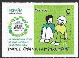 ESPAGNE SPANIEN SPAIN EPAÑA 2021 CIVIC VALUES: AGAINST CHILD POVERTY PROBEZA INFANTIL  ED 5486 MI 5536 YT 5241 SC 4515 - Ongebruikt