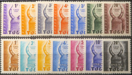 R2253/839 - TOGO - 1957 - TIMBRES TAXE - SERIES COMPLETES - N°48 à 61 NEUFS* - Togo (1960-...)