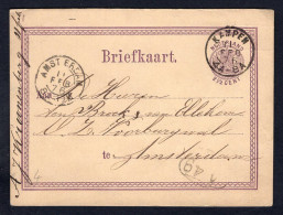 NETHERLANDS Kampen 1876 Postal Card To Amsterdam (p824) - Storia Postale