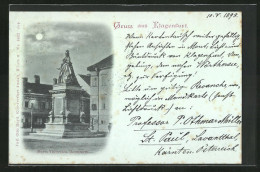 Mondschein-AK Klagenfurt, Maria Theresien-Monument  - Sonstige & Ohne Zuordnung