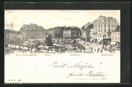 AK Brünn / Brno, Krautmarkt, Parnas, K. K. Oberlandesgericht  - Tchéquie