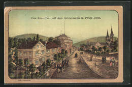 Künstler-AK Goslar, Rosenthor Mit Dem Achtermann U. Pauls Hotel  - Goslar