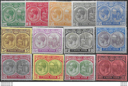 1920-22 St Kitts-Nevis George V 13v. MNH SG N. 24/36 - Other & Unclassified