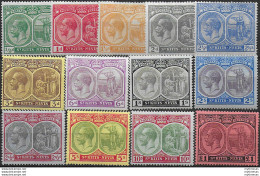 1920-22 St Kitts-Nevis George V 13v. MNH SG N. 24/36 - Autres & Non Classés