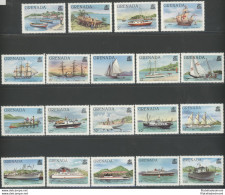 1980 Grenada - Stanley Gibbons N. 931-49 - Serie Ordinaria - Navi - 19 Valori - MNH** - Barcos Polares Y Rompehielos