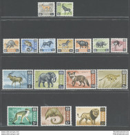 1966-69 Kenya - Yvert And Tellier N. 20-35 - Animali - 16 Valori - Serie Completa - MNH** - Autres & Non Classés