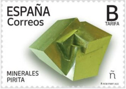 ESPAGNE SPANIEN SPAIN ESPAÑA 2022 MINERALS MINERALES: PYRITE-PIRITA MNH ED 5541 MI 5591 YT 5296 SC 4579 SG 5541 - Nuevos