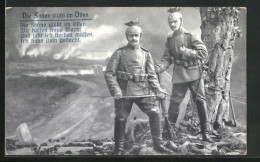 AK Soldaten Der Kavallerie An Der Front Im Osten Mit Spruch  - War 1914-18