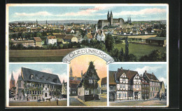 AK Quedlinburg, Ortsansicht Und Drei Ansichten Aus Der Stadt  - Quedlinburg