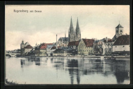 AK Regensburg, Ortsansicht über Die Donau  - Regensburg