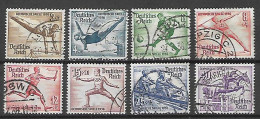 GERMANIA REICH TERZO REICH 1936 OLIMPIADI DI BERLINO UNIF.565-572  USATA  VF - Unused Stamps