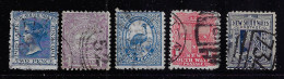 NEW SOUTH WALES  1863  SCOTT #48,77,78,98,99 CANCELLED - Used Stamps