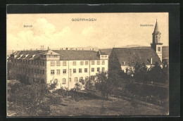 AK Göppingen, Schloss Und Stadtkirche Aus Der Vogelschau  - Goeppingen