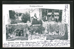AK Bad Dürrheim, Amalien-Hütte, Frau In Tracht, Marien-Hütte, Alpenblick Und Helenen-Ruh  - Bad Duerrheim